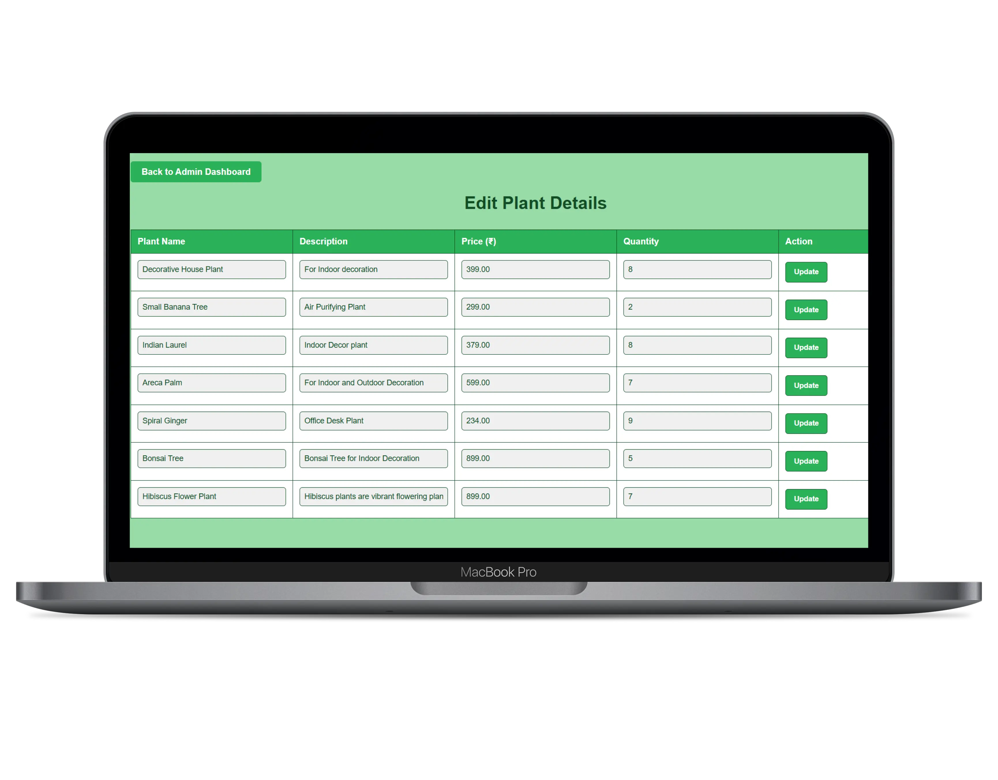 Plant Store Screenshot 2