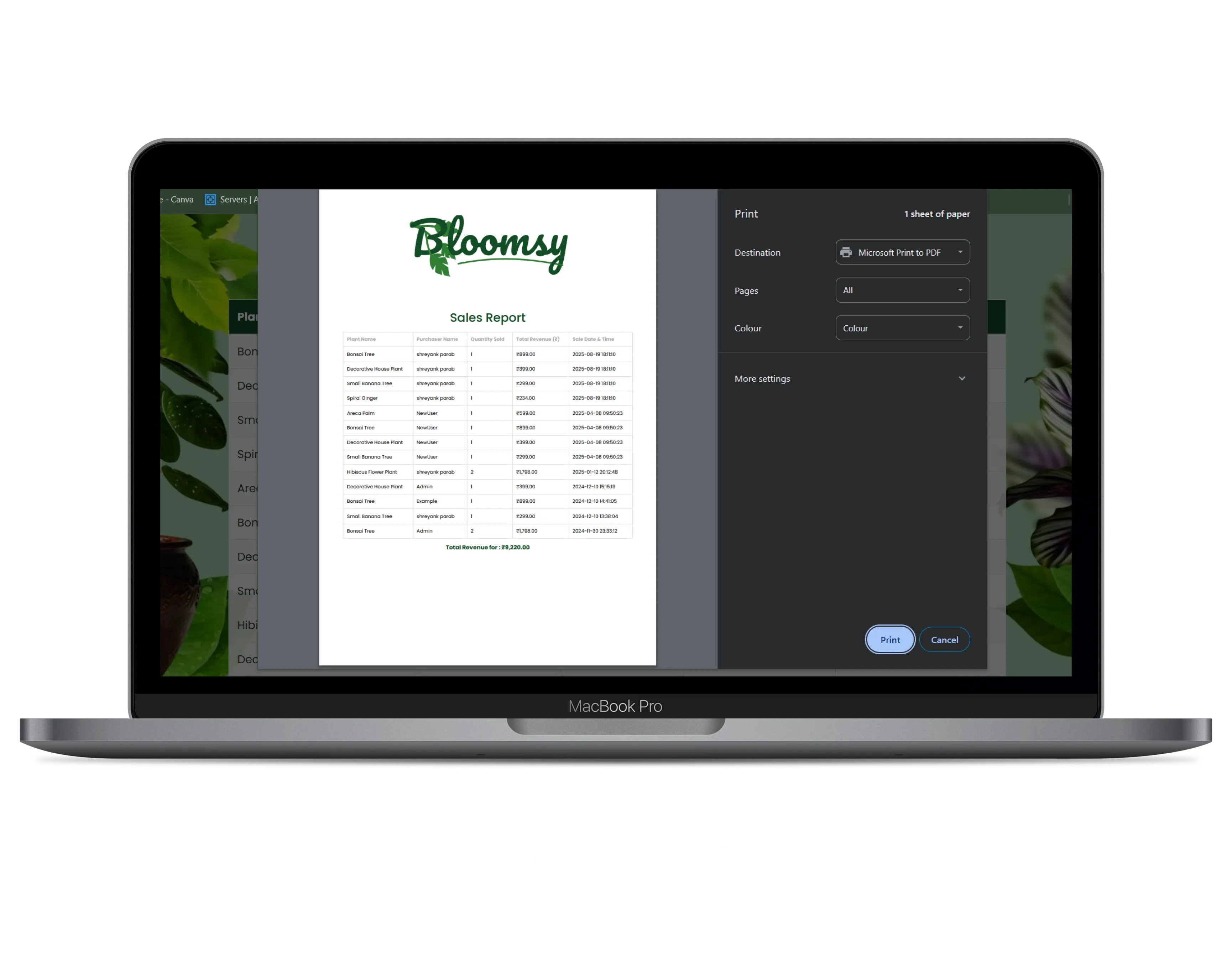 Plant Store Screenshot 2
